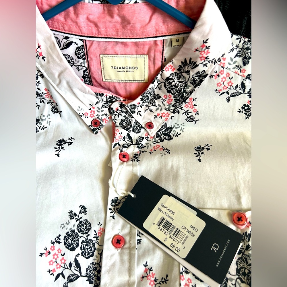NWT 7Diamonds Slim Fit Button Up Shirt